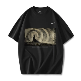 Футболка Nike T Shirts Unisex Black Nike Short Sleeved Whirlpool