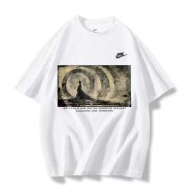Футболка Nike T Shirts Unisex White Nike Short Sleeved Cyclone