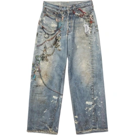 Штаны Acne Studios FW24 3D Digital Printing Baggy Jeans
