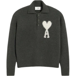 Свитер AMIPARIS Paris Ami De Coeur Knit Polo Sweater