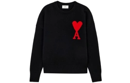 Свитер AMI Paris Black Ami De Cœur Sweater