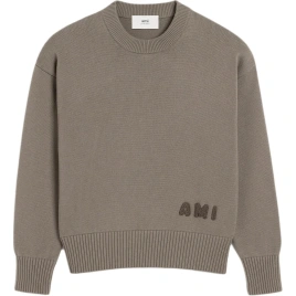 Свитер Ami Logo Embroidered Crewneck Knitted Sweater