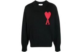 Свитер AMIPARIS SS22 Black Cotton Blend Sweater