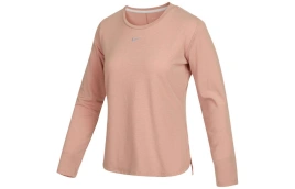 Футболка Nike Dri-FIT One Luxe Pullover Crewneck Long-Sleeve T-Shirt 'Rose Retro Gray'
