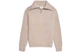 Свитер Ami Paris Half zip Ribbed knit Sweatshirt