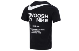 Футболка Nike Sportswear Big Swoosh Running Gym Cotton T-Shirt Black
