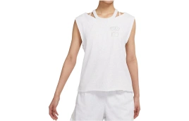 Футболка Nike Standard Issue Letter Print Training Sleeveless T-Shirt White