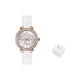 Часы Furla Wrist Watch Quartz Movement Silicone Genuine Leather Strap 38mm Silver Dial Women's Watch