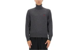 Свитер Ami Paris Logo Embroidered Knitted Jumper