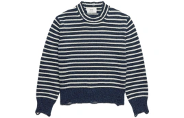 Свитер Ami Paris Striped Ribbed Crew Neck Jumper
