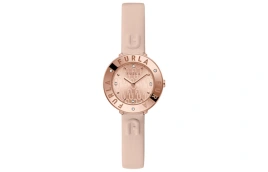 Часы Furla ESSENTIAL Series Wrist Watch Quartz Movement Genuine Leather Strap 30mm Rose Gold Watch Dial Women's Watch