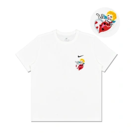 Футболка Nike Sportswear Solid Embroidered Logo Micro Mark Round Neck Casual Short Sleeve White T-Shirt '
