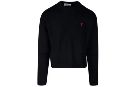 Свитер Ami Paris Ami De Coeur Logo Embroidered Knitted Jumper